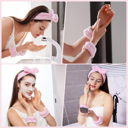Soft Skincare Headband & Wristband Set